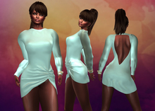 Gloria Mini Dress Aqua MAITREYA