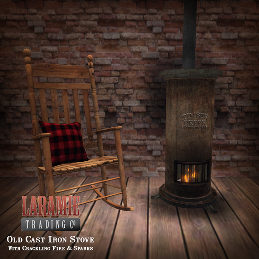 [Timber Creek] Rusty Cast Iron Stove-Boxed