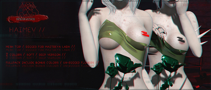 HUMAN GLITCH // HAIMEV / TOP GREEN (wear)