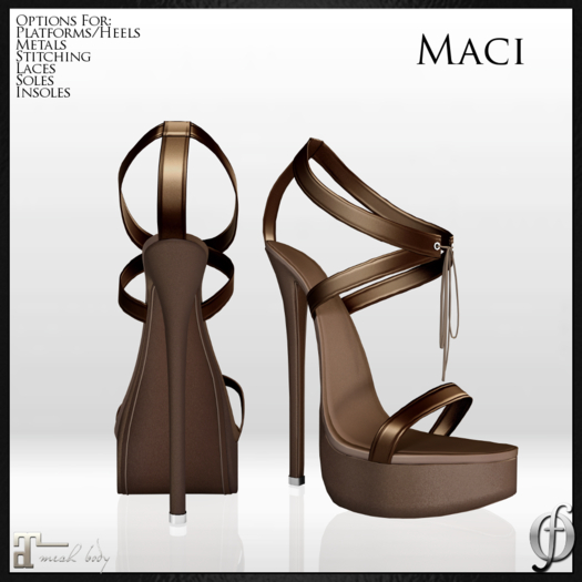 Felicity - Maci Stilettos (Plain-Brown Leather) Shoes For Maitreya High Heels