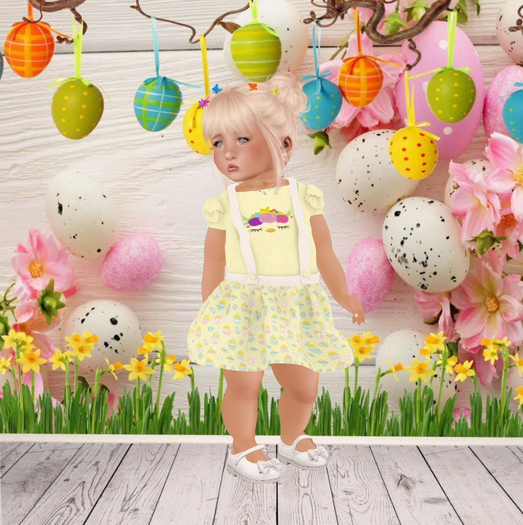 Co-Co Easter Dress - Yellow Chick
