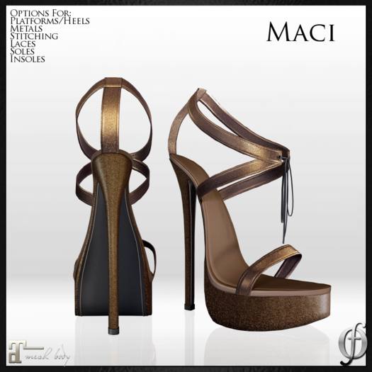 Felicity - Maci Stilettos (Brown Glitter) Shoes For Maitreya High Heels