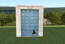 Premium Palace Gate, Large Castle Door, Castle Gate, Metal Castle Door, Large Entrance Gate Builders Pack  D0189 BLU