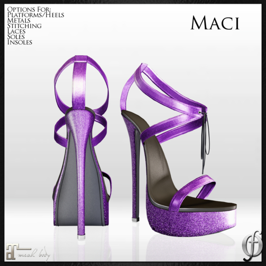 Felicity - Maci Stilettos (Violet Glitter) Shoes For Maitreya High Heels