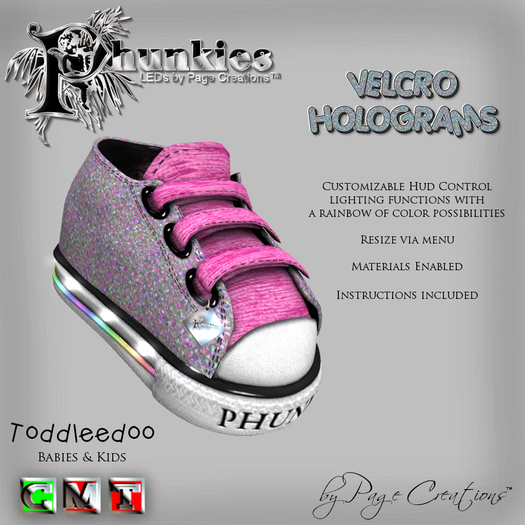 Phunkies LEDs - Velcro Holo - Rose