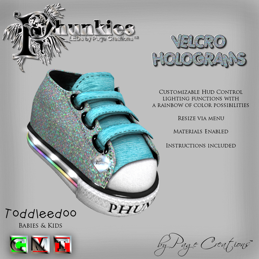 Phunkies LEDs - Velcro Holo - Aqua