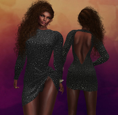 Gloria Mini Dress Black Glitter MAITREYA