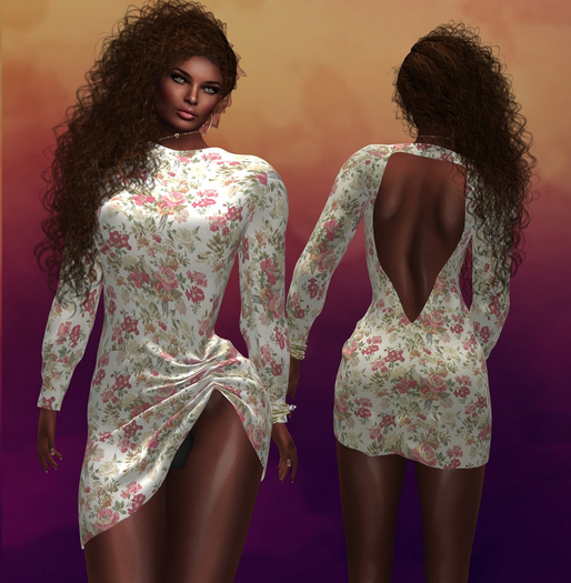 Gloria Mini Dress Spring Flowers MAITREYA