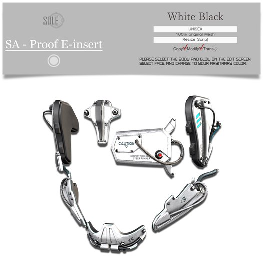 :::SOLE::: SA - Proof E-insert (White Black)