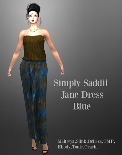 Simply Saddii- Jane Dress Blue