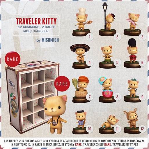 *MishMish* Traveler Kitty COMPLETE SET