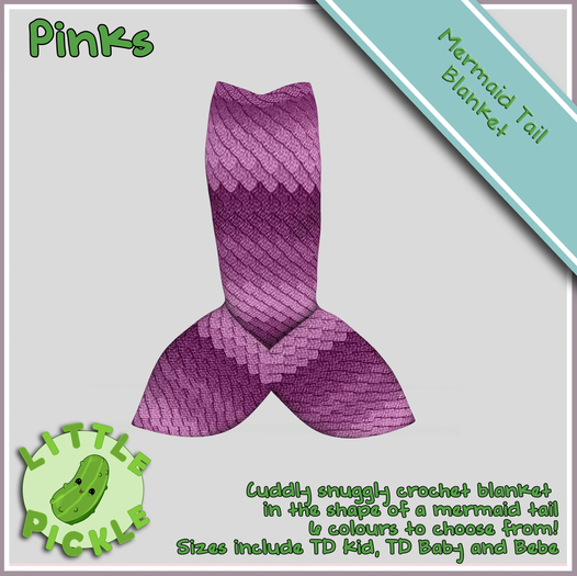 Little Pickle - Mermaid Tail Blankets - Pinks - Bebe, TD K&B