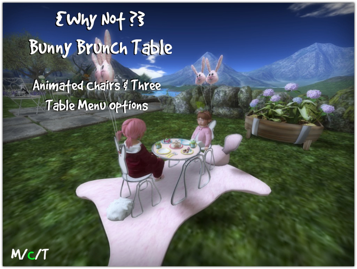 {Why Not?} Bunny Brunch Table & Chair Set-Boxed