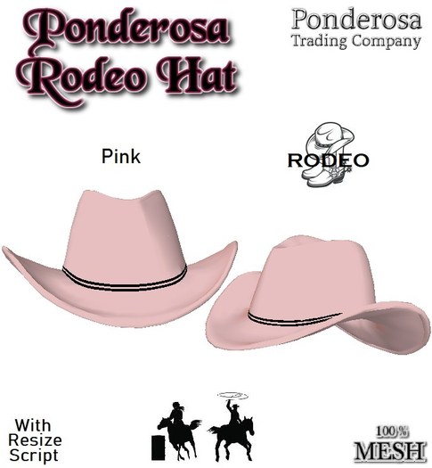 Ponderosa Rodeo Hat - Pink