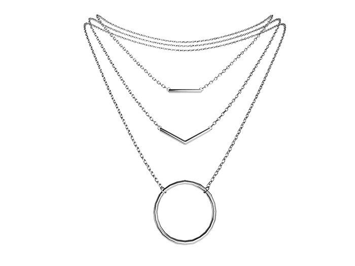 MINIMAL - ABC Necklace Silver