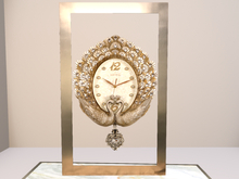 Adl Peacock Silver Clock MC