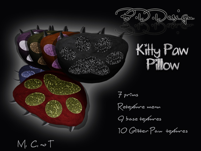 .::B.D.D::.Kitty Paw Pillow