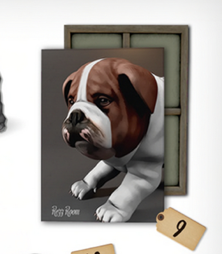 [Rezz Room] Box Painting Bulldog Puppy