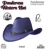 Ponderosa Western Hat - Cobalt
