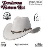 Ponderosa Western Hat - Eggshell White