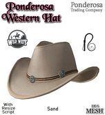 Ponderosa Western Hat - Sand