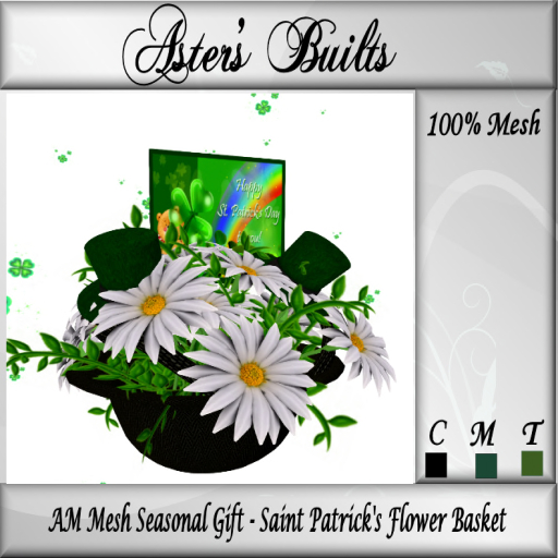 AM Mesh Holiday Collection - Saint Patrick's Flower Basket