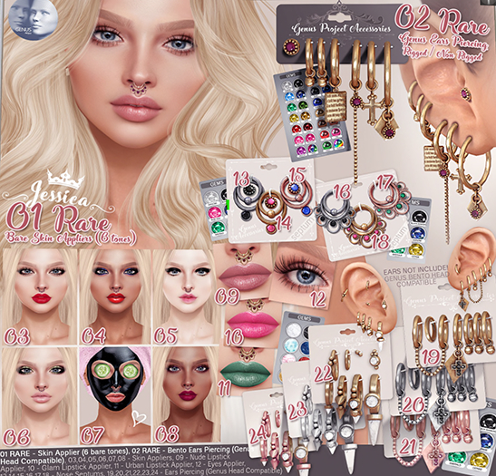 17 GENUS Piercing - Septum Type B /JESSICA/ - ROSE GOLD