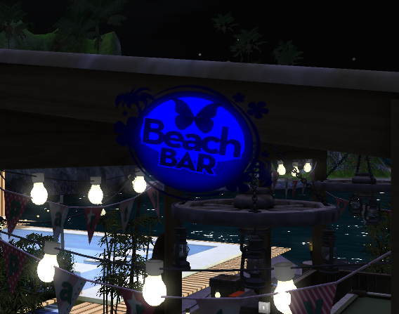 Beach Sign Neon