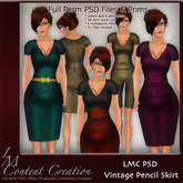 LMC Designer PSD Files & Sculpty - Vintage BOM Pencil Skirt -