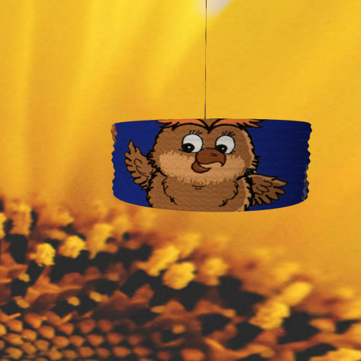 Blue Owl Hanging Lamp