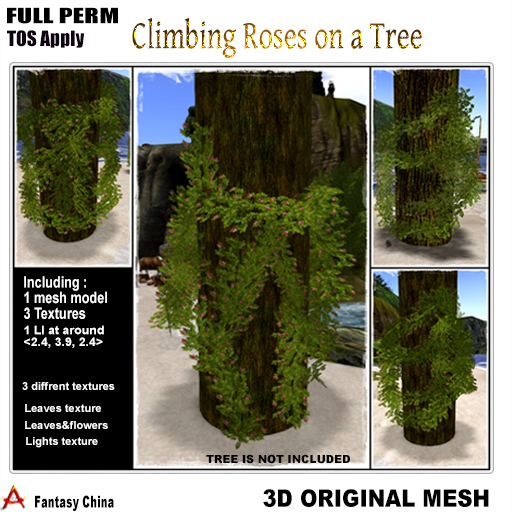 FC- FP Mesh Climbing Roses on a Tree B