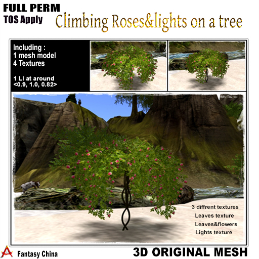 FC- FP Mesh Climbing Roses&lights on a tree B