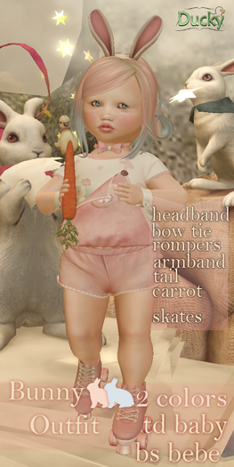 Ducky- Pinky/Blue  Bunny Outfit- TD Baby / BS BEBE