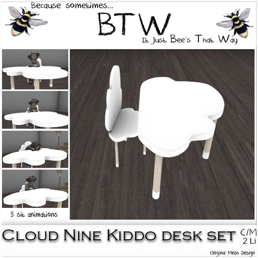 BTW - Cloud Nine Kiddo Desk Set