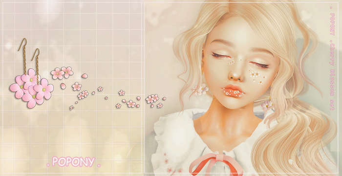 . POPONY .Cherry Blossom set