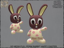 GD MESH FULL PERM RABBIT HAPPY EASTER