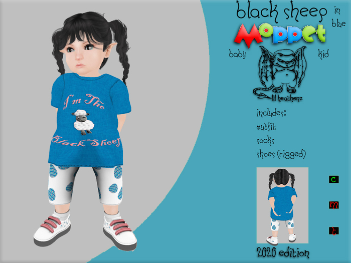 ~LH~Black Sheep in blue (Box) Add