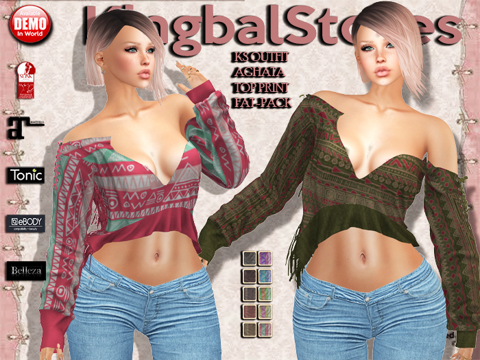 420 KS OUTFIT AGHATA TOP PRINT FAT-PACK