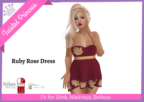 Rubyqu33 Second Life Second Life Marketplace - TP - Ruby Rose Dress
