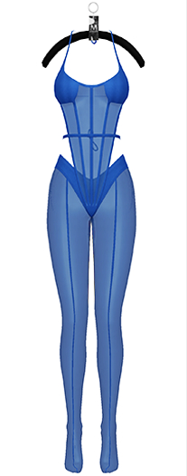 Yasmeen Sheer Suit — Royal