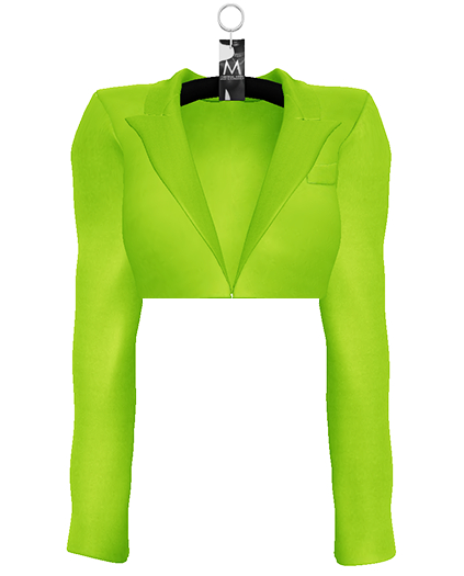 Yasmeen Crop Blazer — Neon