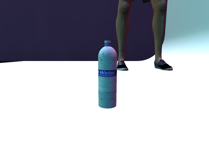 water bottle with skin