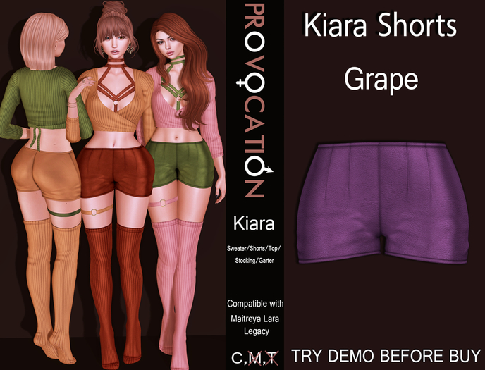 [Provocation] Kiara shorts-Grape