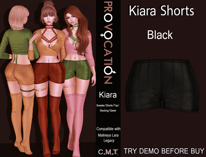 [Provocation] Kiara shorts-Black