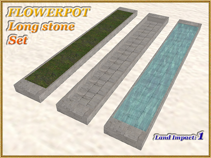 FLOWERPOT - Long stone Set