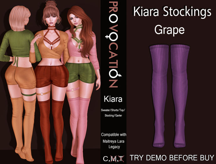 [Provocation] Kiara stockings-Grape