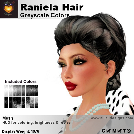 A&A Raniela Hair Greyscale Colors V2, boxed