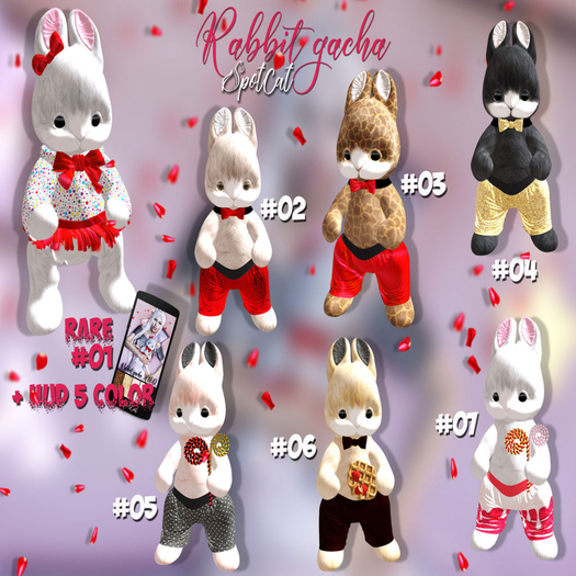 ... Spot Cat ... Rabbit gacha #01 RARE