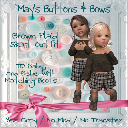 MBB * Brown Plaid Skirt Outfit (TDB&Bebe)