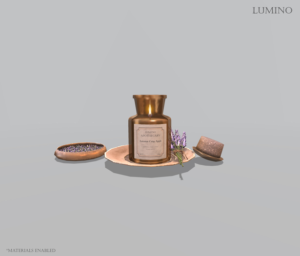 lumino_ apothecary candle (wear to unpack)